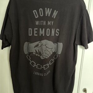 Lurking Class Down With My Demons Tee in Black - Large